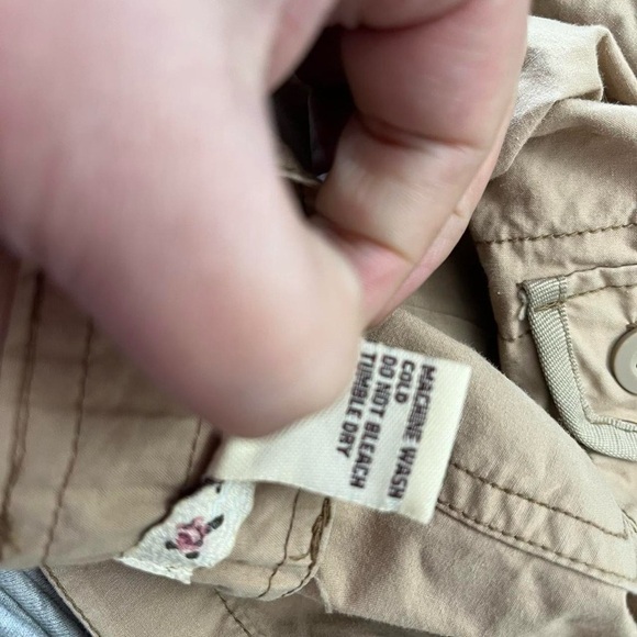 Vintage Y2K Micro Mini Skirt Medium Cargo Forever 21 2000s Tan Beige Low Rise - Picture 6 of 8